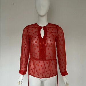 H&M Leopard Metallic Blouse